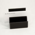 Letter Rack - Black Leather